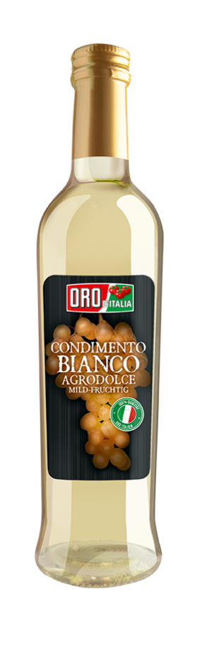 ORO d'Italia Condimento Bianco Agrodolce in an ORO d'Italia bottle