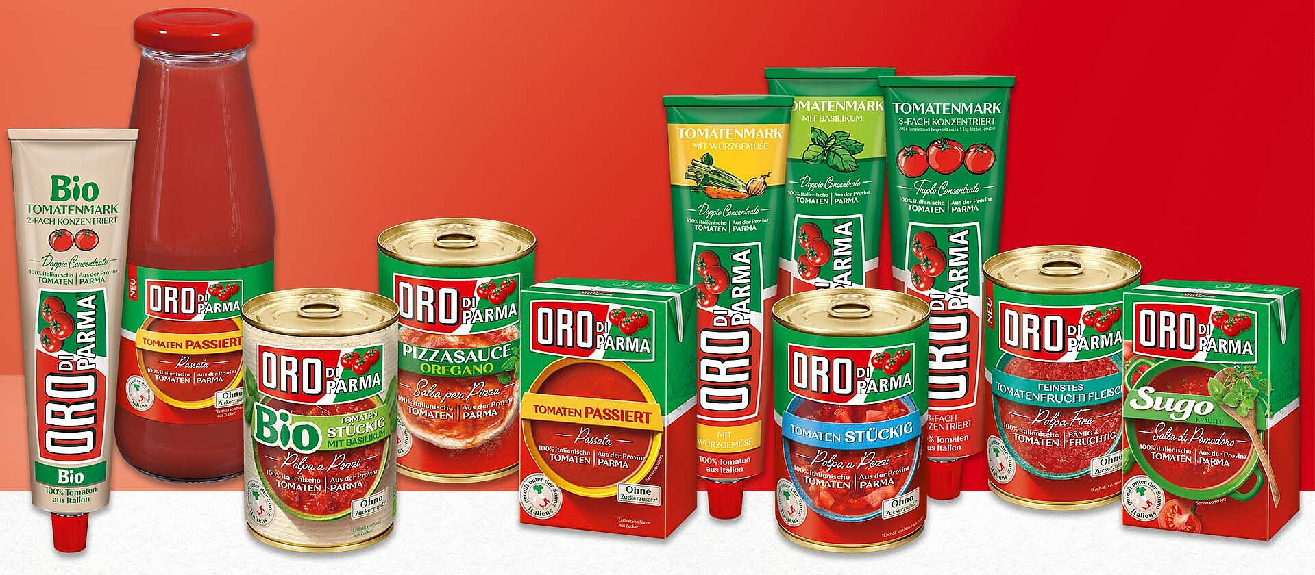 Products made of sun-ripened tomatoes | ORO di Parma