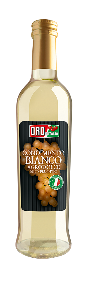 ORO d'Italia Condimento Bianco Agrodolce in an ORO d'Italia bottle